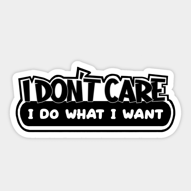 I Don't Care Sticker by imphavok